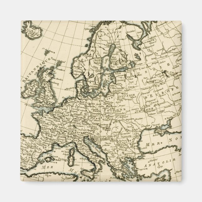 Imán Mapa de Europa de Guillaume Raynal (Frente)