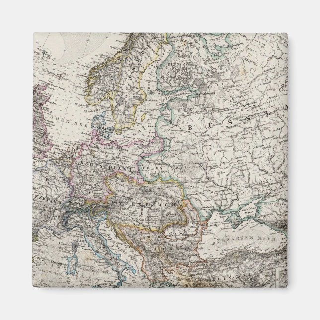 Imán Mapa de Europa de Stieler (Frente)