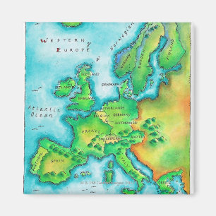 Imán Mapa de Europa Occidental