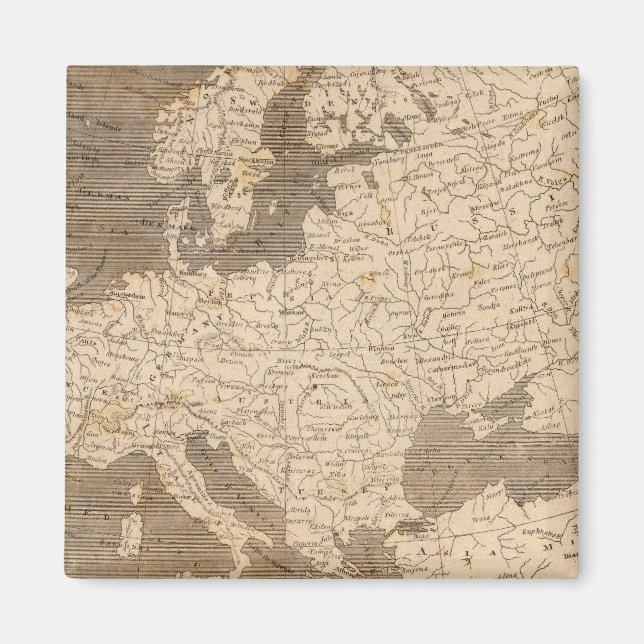 Imán Mapa de Europa por Arrowsmith (Frente)