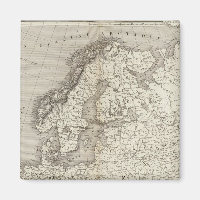 Imán Mapa de Europa sin color (Frente)