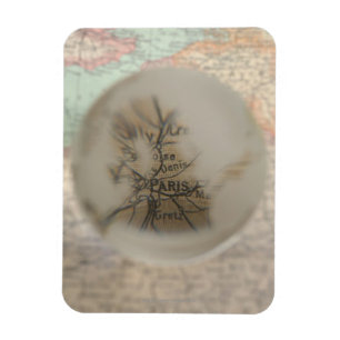 Imán Mapa de Europa visto a través de la bola de