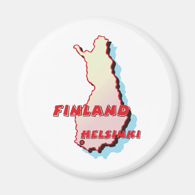 Imán Mapa de Finlandia (Frente)