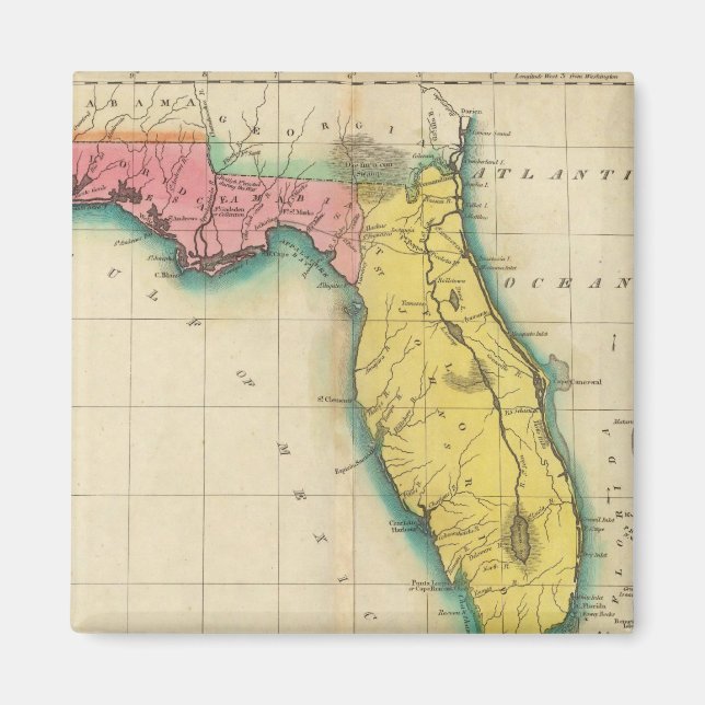 Imán Mapa De Florida (Frente)