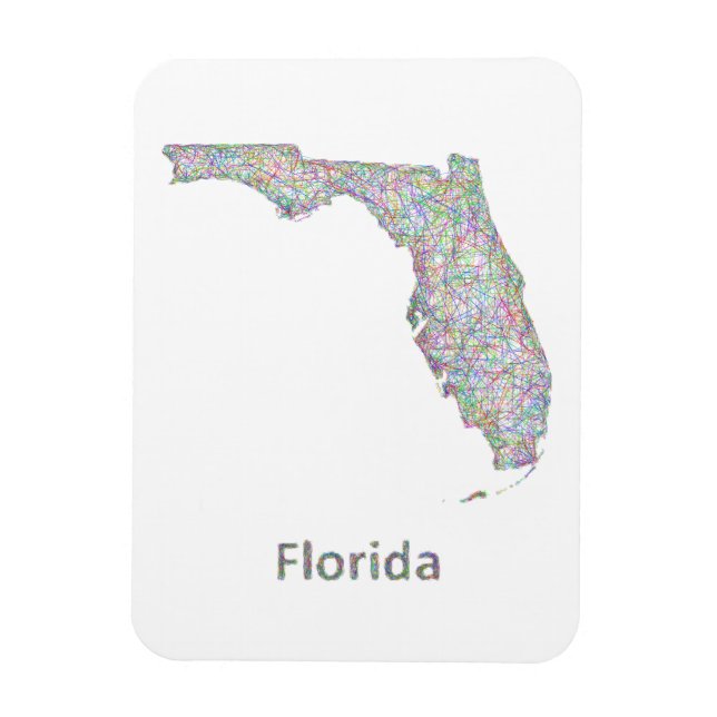Imán mapa de Florida (Vertical)