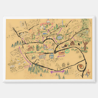 Imán Mapa de Fromville, Mapa de Victor, Regalo para fan