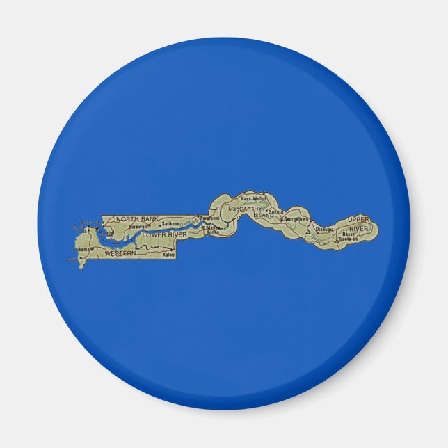 Imán Mapa de Gambia (Frente)