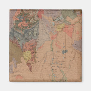 Imán Mapa de Geología, parte nacional de Yellowstone, 