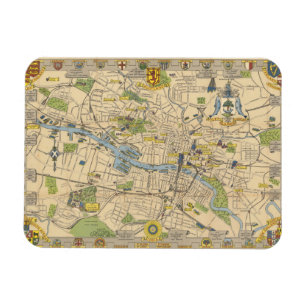 Imán Mapa de Glasgow, Inglaterra