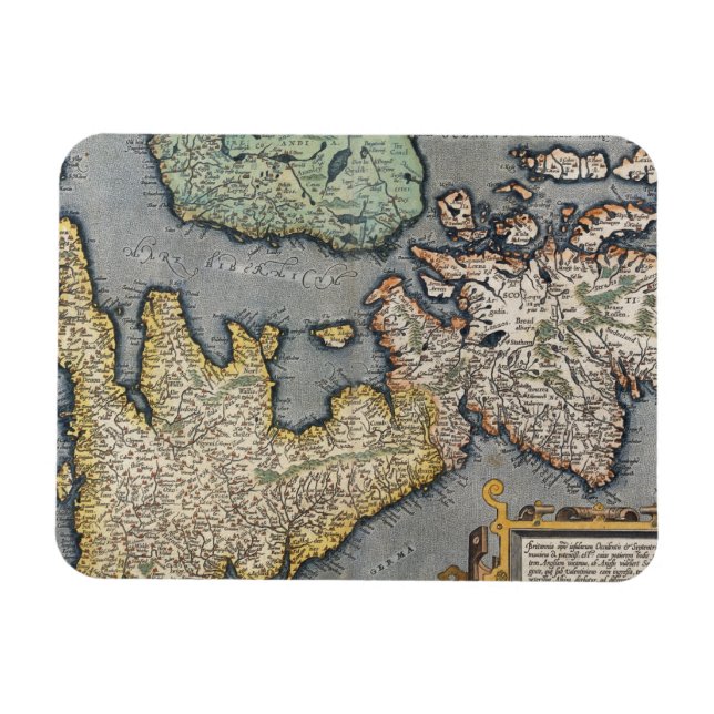 Imán Mapa de Gran Bretaña | 1587 (Horizontal)