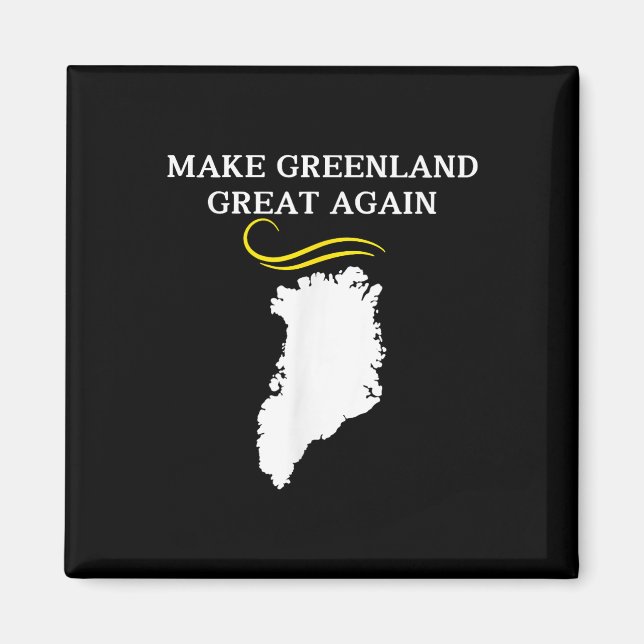 Imán Mapa de Groenlandia con el pelo de Trump (Frente)