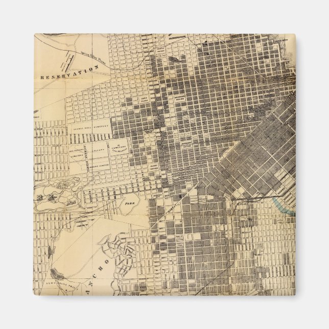 Imán Mapa de Guía oficial de Bancroft en San Francisco (Frente)