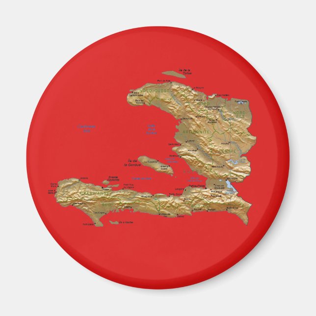 Imán Mapa de Haití (Frente)