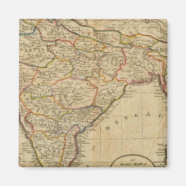 Imán Mapa de Hindostán o India (Frente)