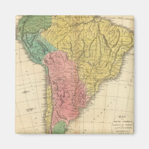 Imán Mapa de historia de Sudamérica