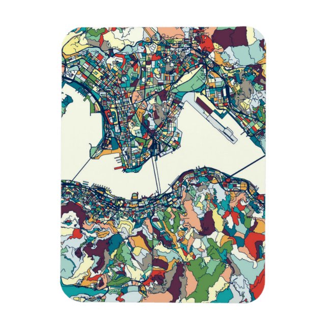 Imán Mapa de Hong Kong, China (Vertical)