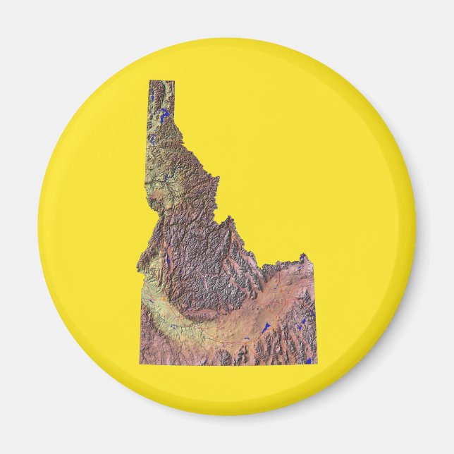 Imán Mapa de Idaho (Frente)