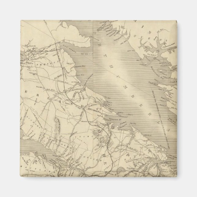 Imán Mapa de Illinois 2 (Frente)