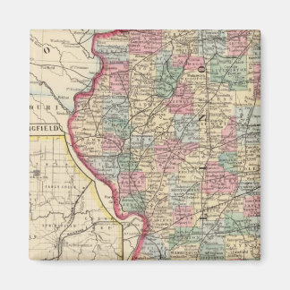 Imán Mapa de Illinois de Mitchell