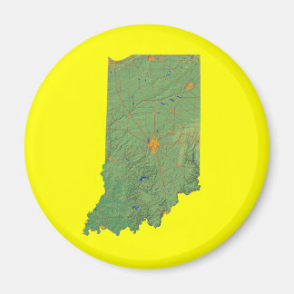Imán Mapa de Indiana