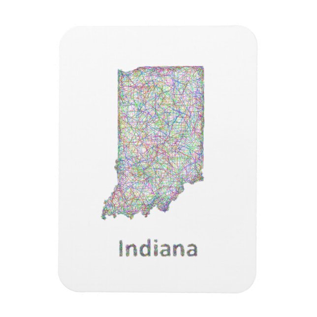 Imán Mapa de Indiana (Vertical)