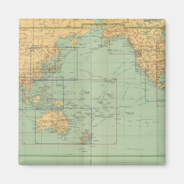 Imán Mapa de índices Nuevo atlas marino mercantil (Frente)