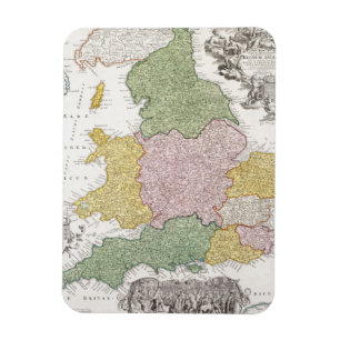 Imán Mapa de Inglaterra   1760