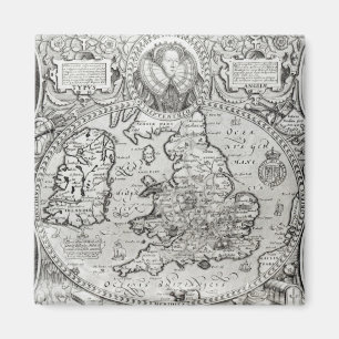 Imán Mapa de Inglaterra durante el reinado de