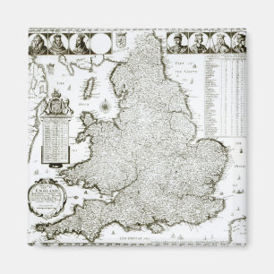 Imán Mapa de Inglaterra y de País de Gales, 1644