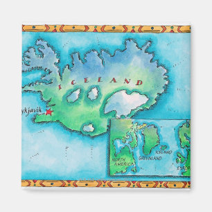 Imán Mapa de Islandia