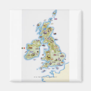 Imán Mapa de islas británicas