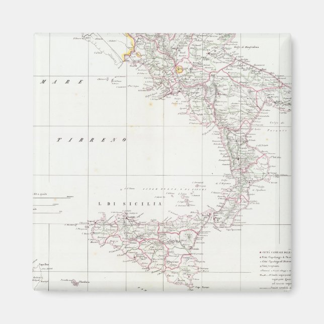 Imán Mapa de Italia (Frente)