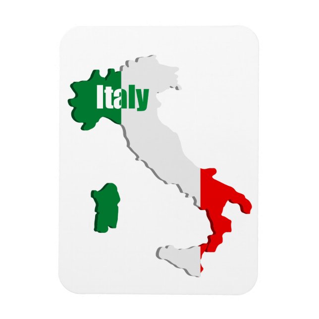 Imán Mapa de Italia (Vertical)