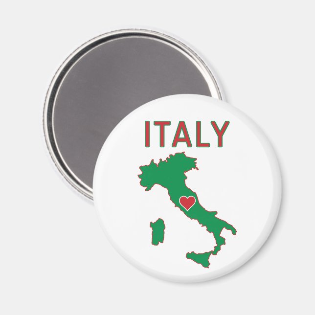 Imán Mapa de Italia (Anverso/Reverso)