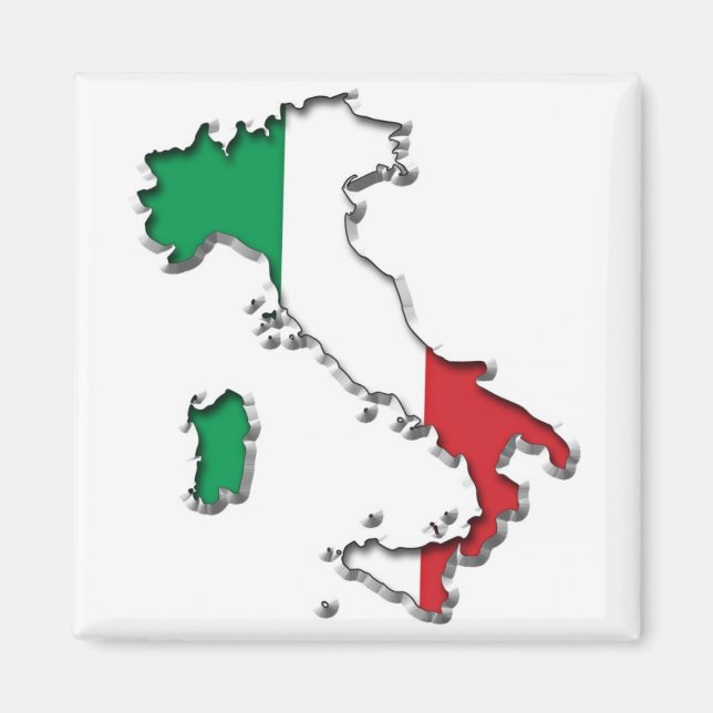 Imán Mapa de Italia (Frente)