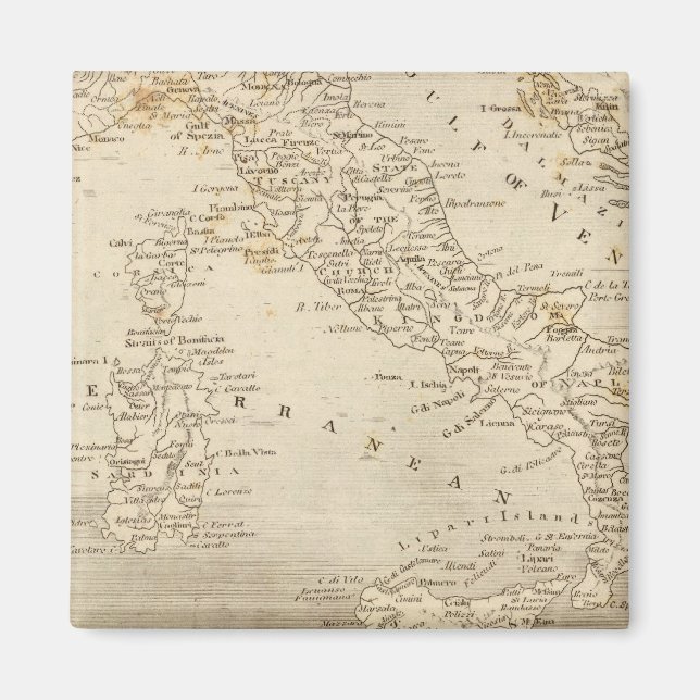 Imán Mapa de Italia de Arrowsmith (Frente)