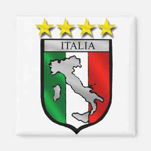 Imán mapa de Italia de la bandera de Italia del escudo