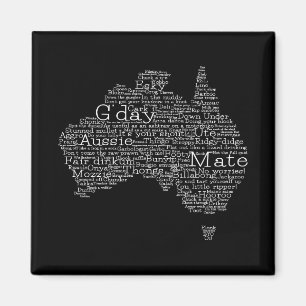 Imán Mapa de jerga australiana
