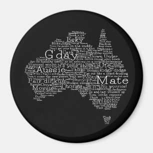 Imán Mapa de jerga de Australia