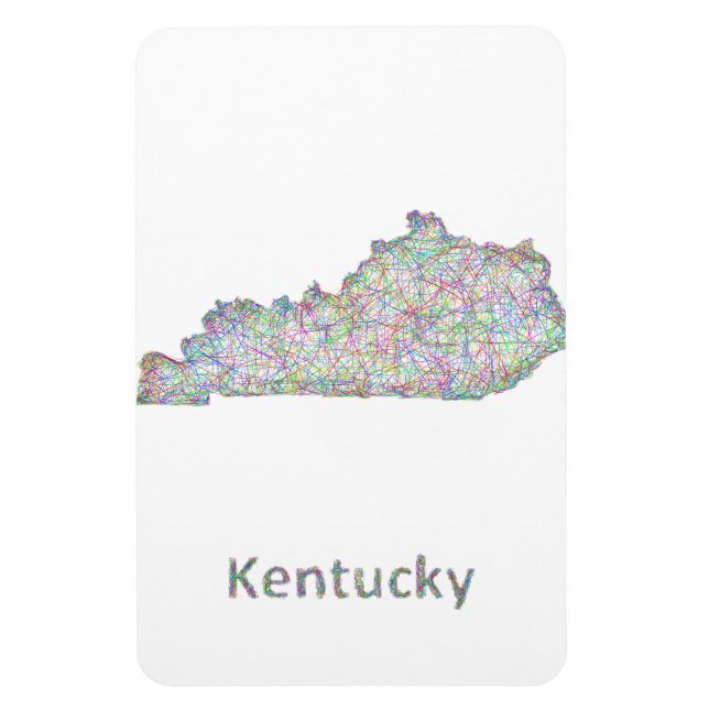 Imán Mapa de Kentucky (Vertical)