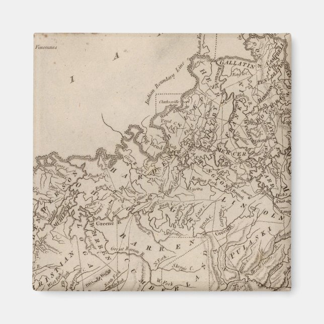 Imán Mapa de Kentucky por Arrowsmith (Frente)