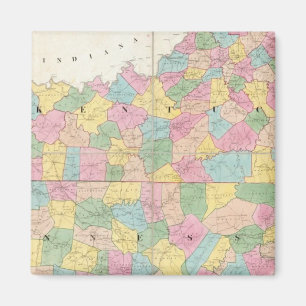 Imán Mapa de Kentucky y Tennessee