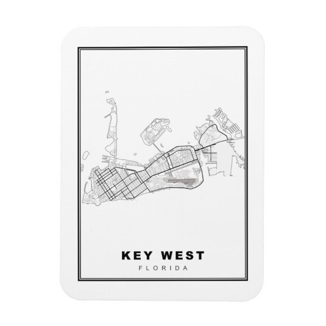 Imán Mapa de Key West (Vertical)