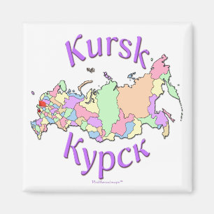 Imán Mapa de Kursk Rusia