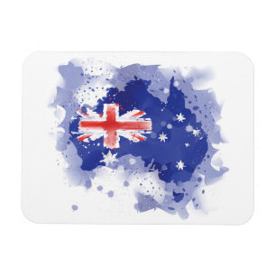 Imán Mapa de la acuarela de Australia