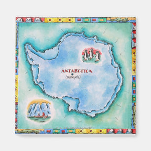 Imán Mapa de la Antártida