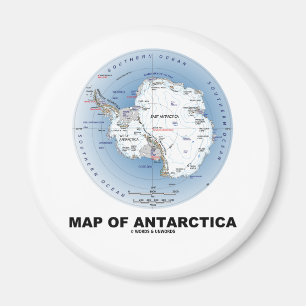 Imán Mapa de la Antártida (geografía)