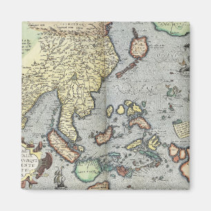 Imán Mapa de la Antigua India   1592