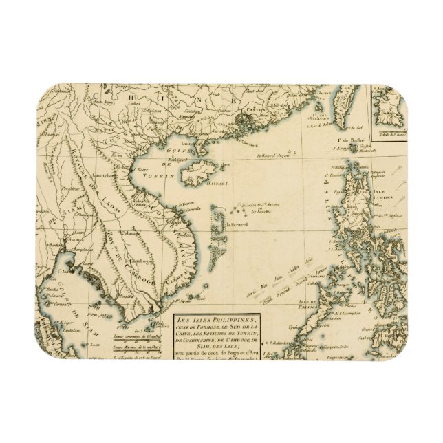 Imán Mapa de la Antigua India | Océano Índico (Horizontal)