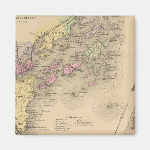 Imán Mapa de la bahía de Casco